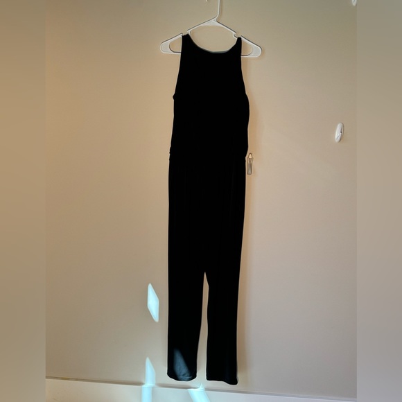 WHBM black sleeveless jumpsuit.  Size 12.  Lightweight and perfect for summer. - Picture 2 of 3